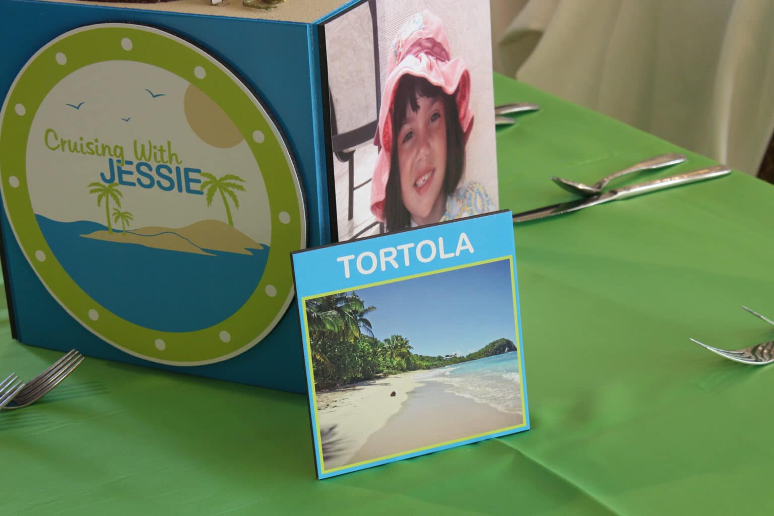 Beach Themed Bat Mitzvah Table Sign with Photo