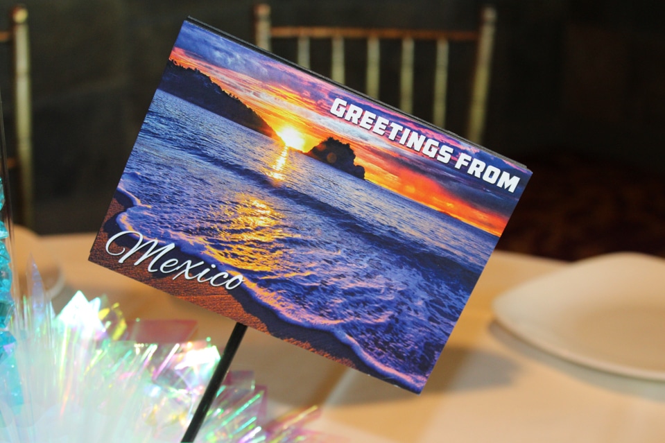 Custom Travel Themed Table Sign