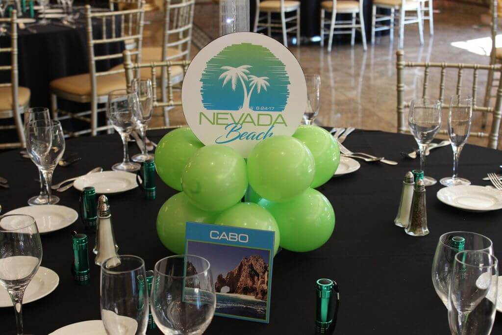 Custom Themed Table Sign with Beach Photos