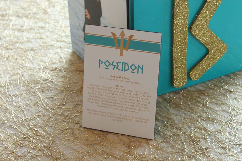 Greek Mythology Themed Bat Mitzvah Table Sign