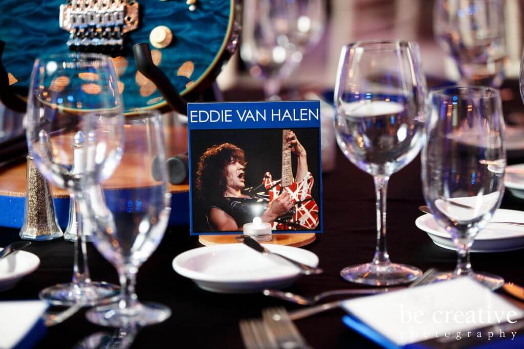 Music Themed Table Sign with Band Photo & LED Light