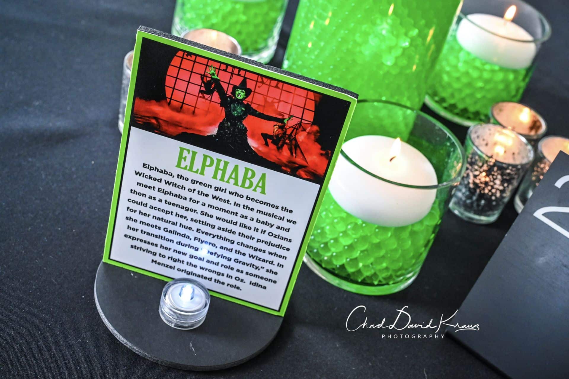 Wicked Bat Mitzvah Custom Table Signs