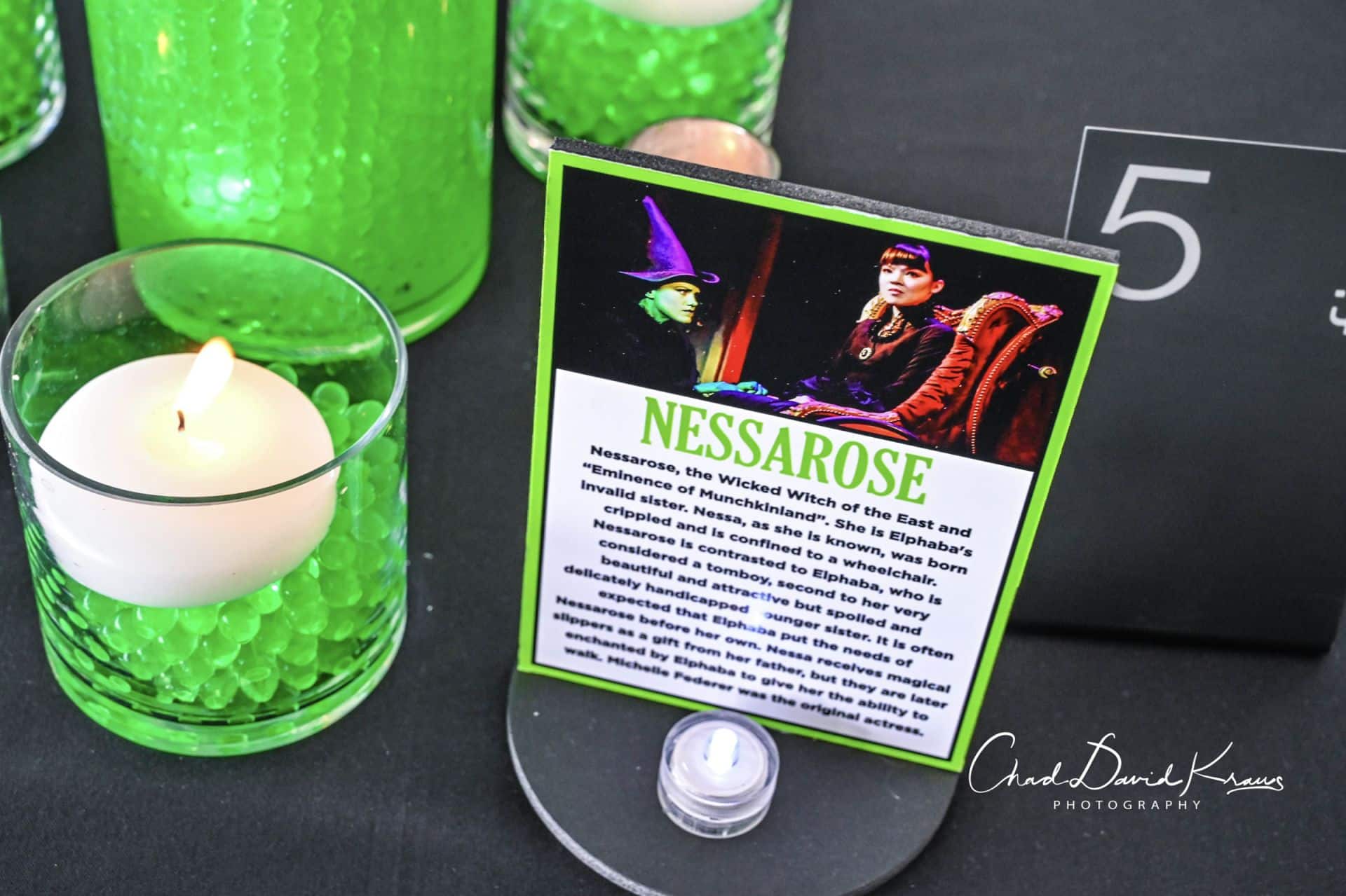 Wicked Themed Custom Table Signs