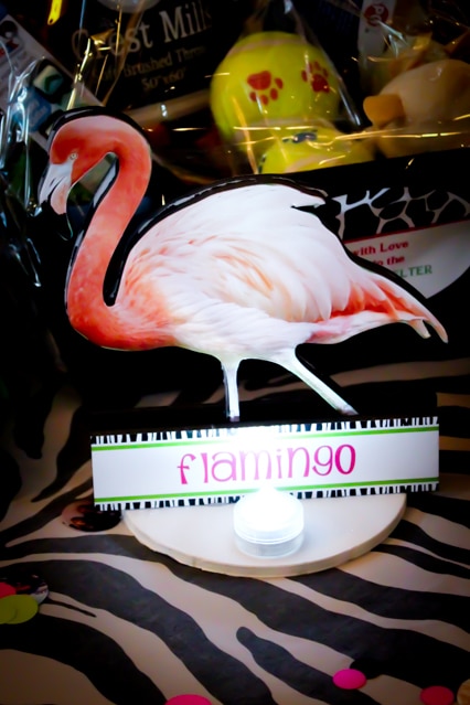 Animal Shaped Table Signs for Jungle Themed Bat Mitzvah