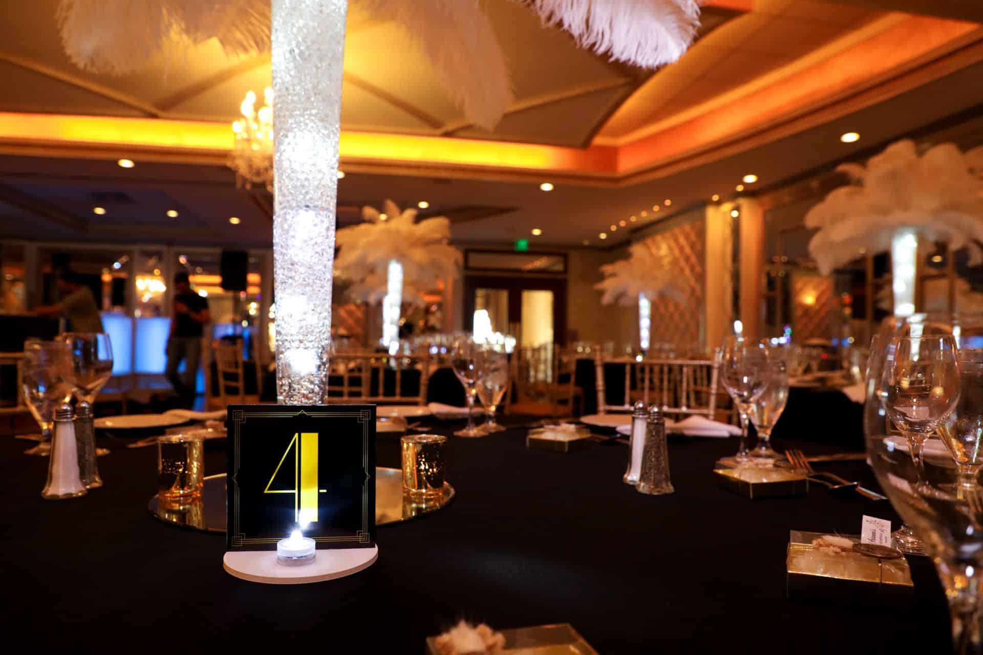 Great Gatsby Theme Table Number