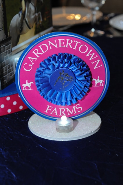 Horse Themed Bat Mitzvah Table Signs with Horse Ribbons