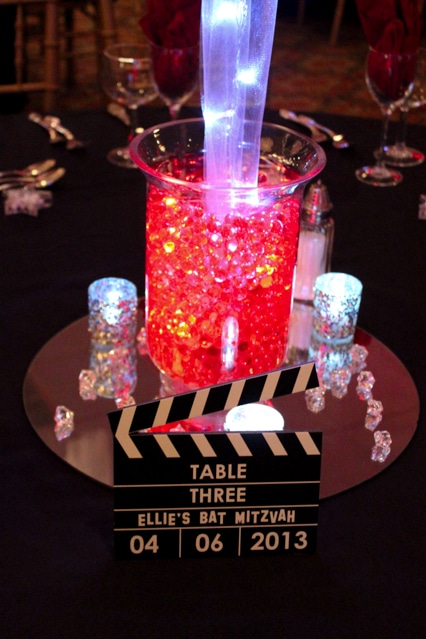 Movie Clapboard Table Signs