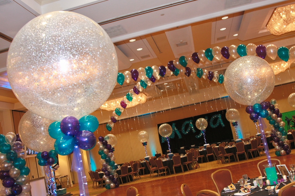 Criss Cross Balloon Gazebo over Dance Floor