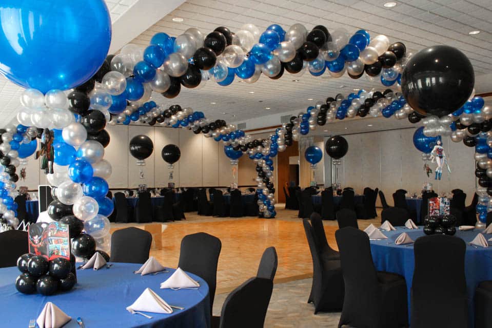 Bar Mitzvah Balloon Wrap around Dance Floor