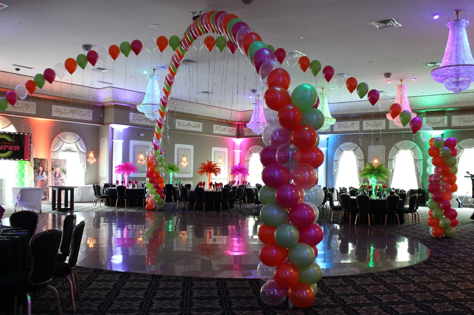 Criss Cross Balloon Gazebo Dance Floor Decor