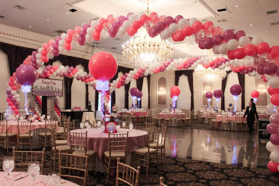 Pink and Lavender Balloon Wrap Around Dance Floor