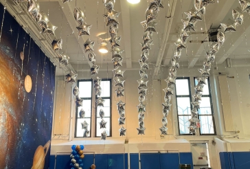 Silver Balloon Star Canopy