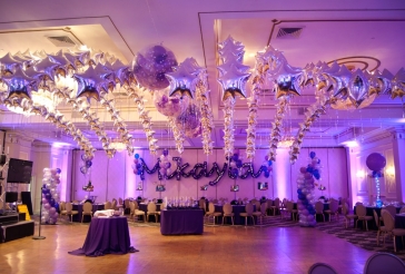 Silver Mylar Balloon Canopy