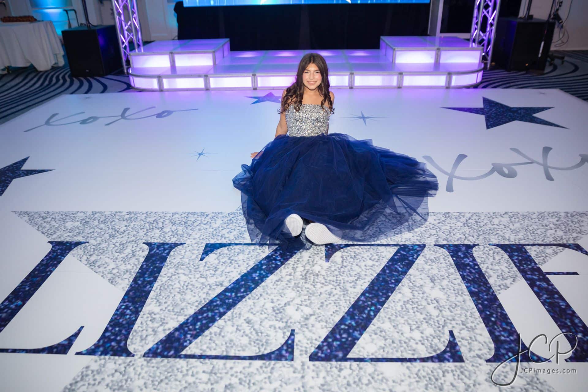 Bat Mitzvah Dance Floor Wrap with Logo for a Bat Mitzvah