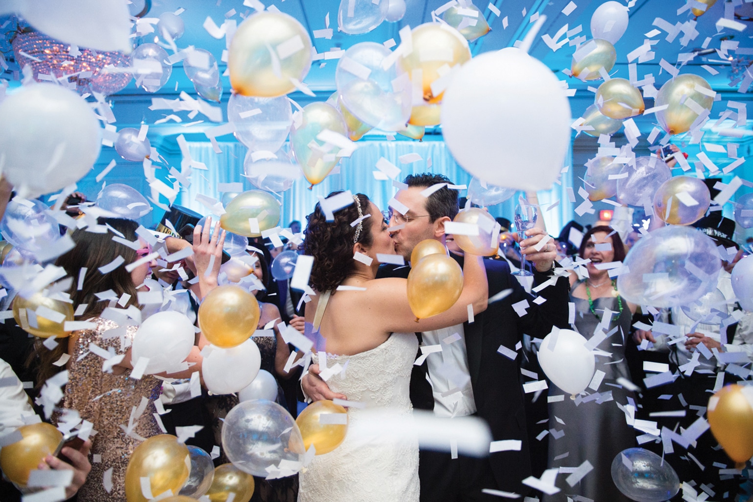 Wedding Exploding Balloon Release with Flutter Fetti