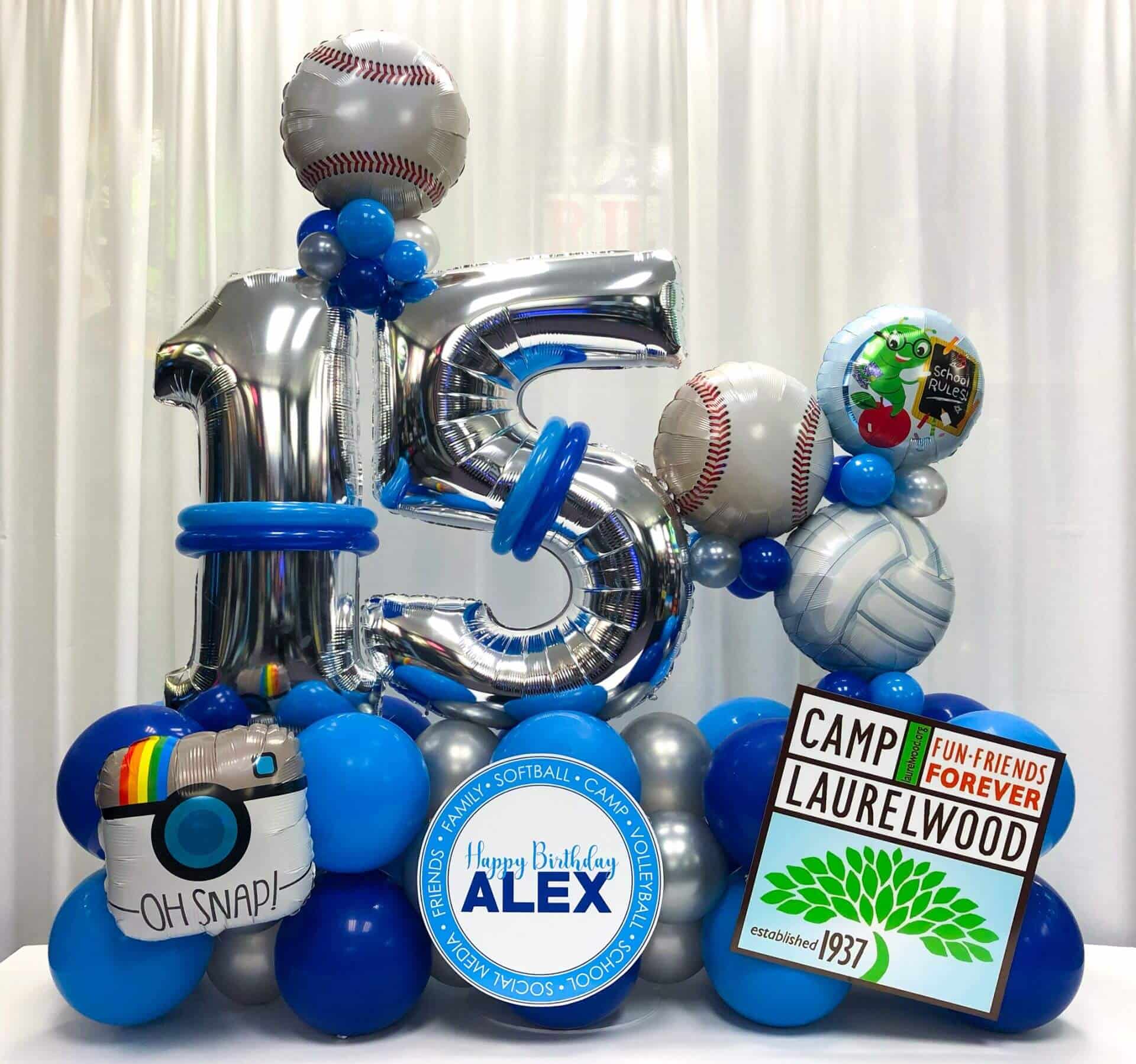 Fancy Birthday Bouquet with Girl Interests and Custom Sign