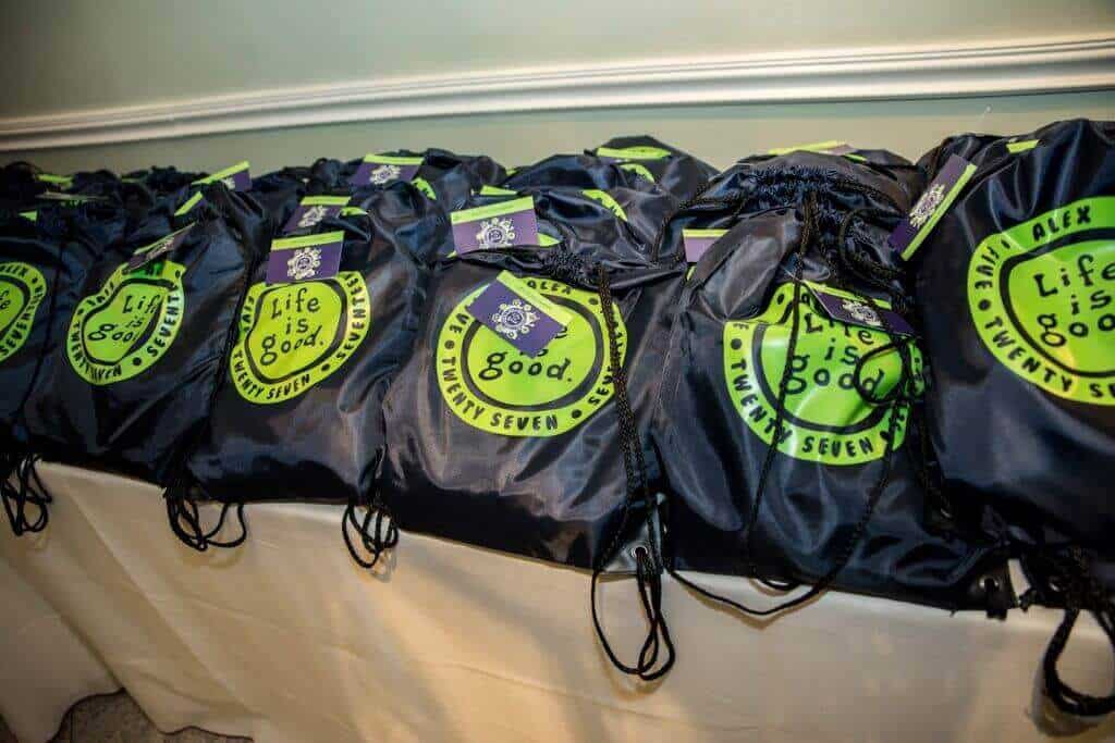 Custom Drawstring Bags with Bar Mitzvah Logo