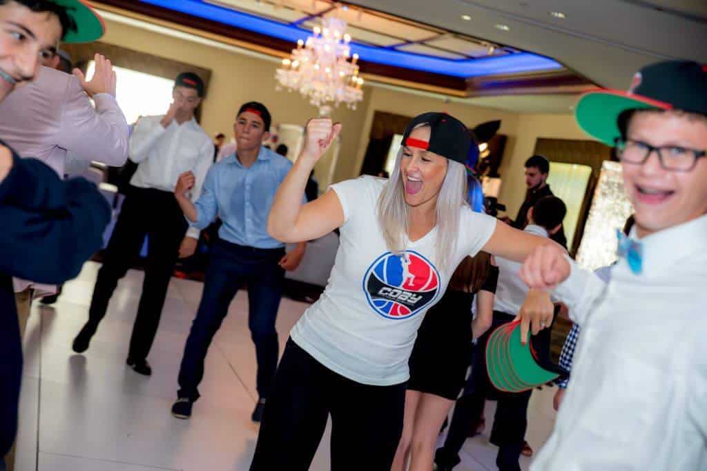 Custom Dancer Tees with Bar Mitzvah Logo