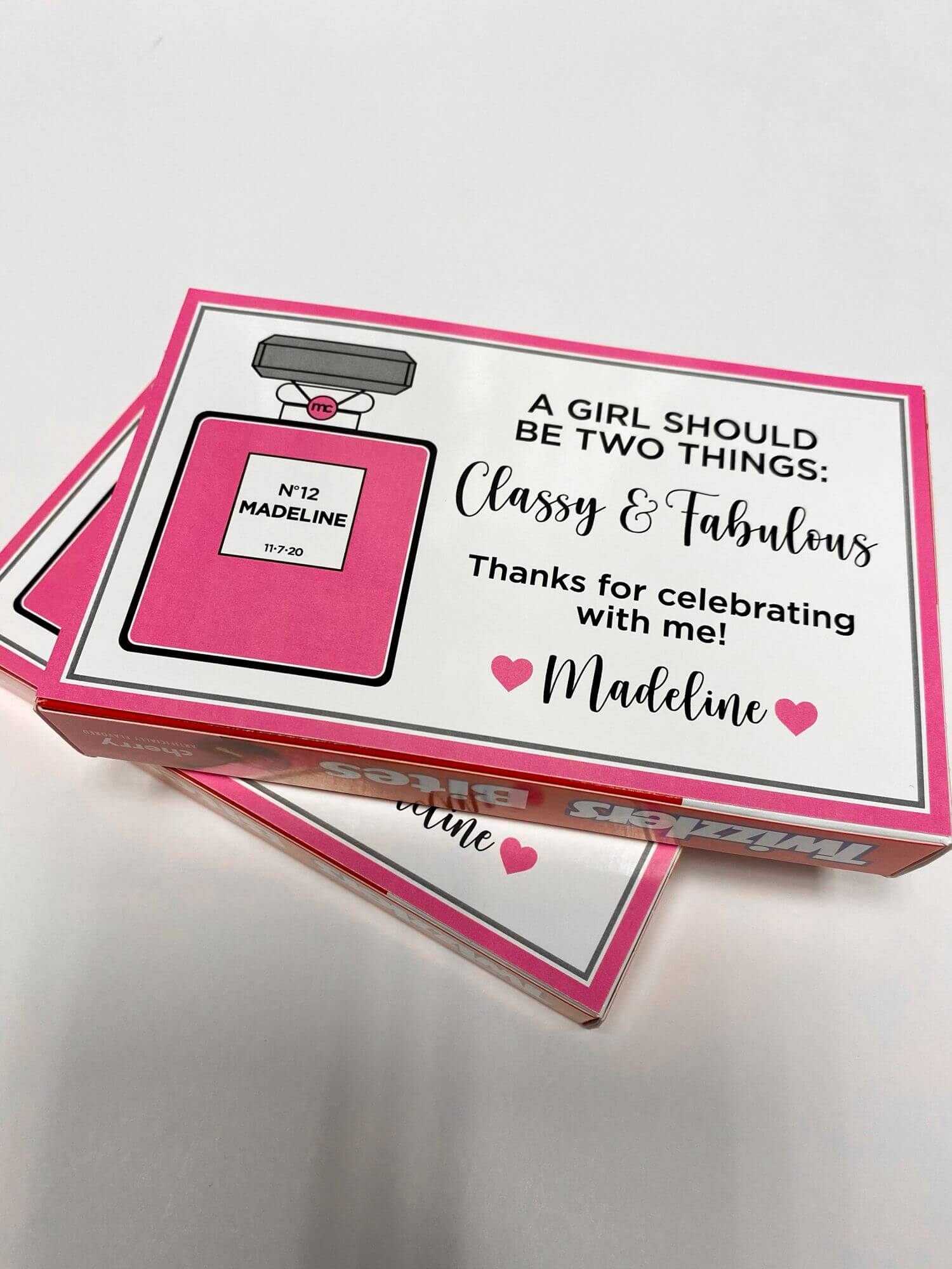 Custom Candy Boxes for Chanel Themed Bat Mitzvah