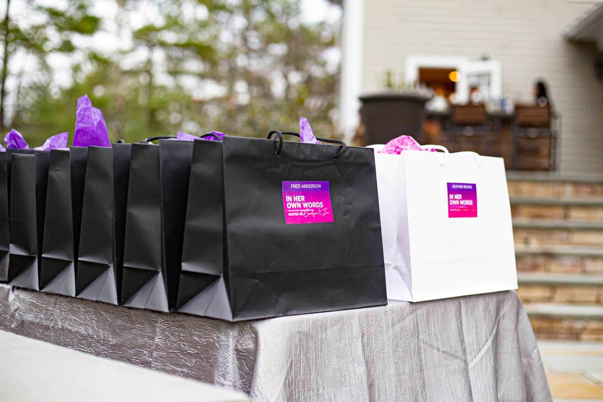 Custom Favor Bags for 40th Birthday Celebration