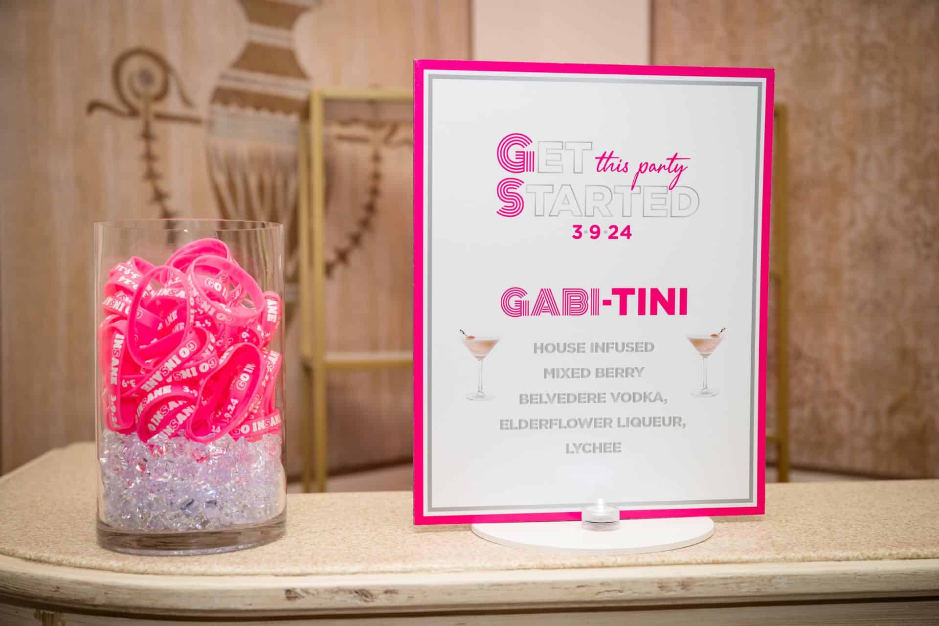 Custom Pink Bat Mitzvah Bracelets