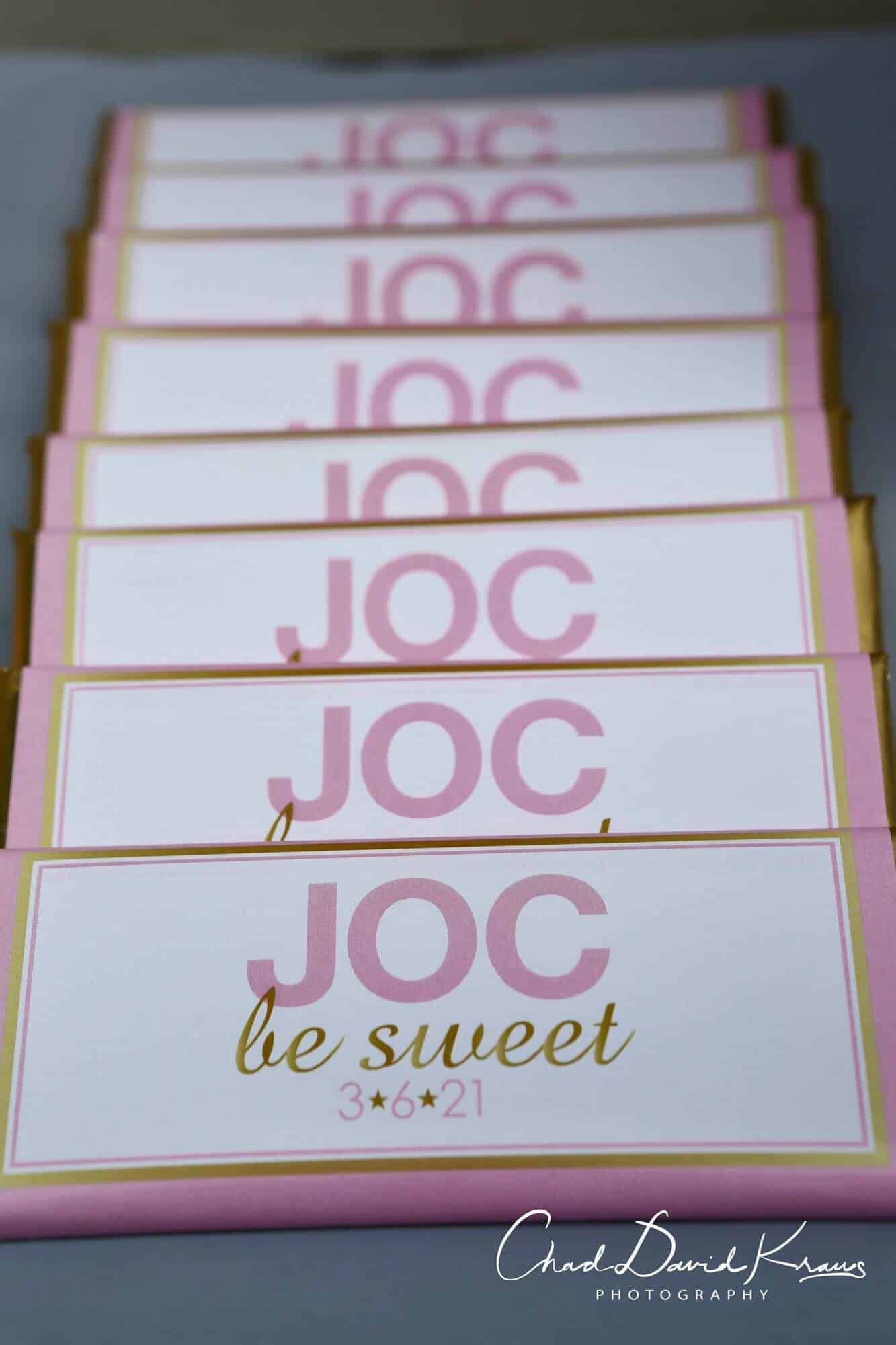 Custom Hershey Candy Bar as Candy Favor for Parties