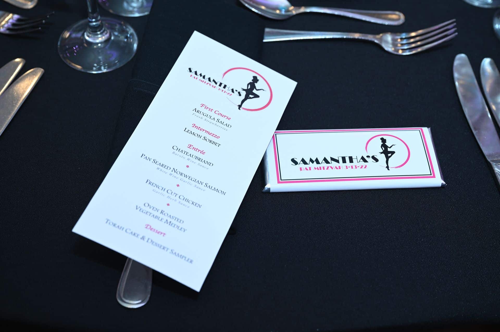 Custom Hershey Candy Bars for Dance Themed Bat Mitzvah