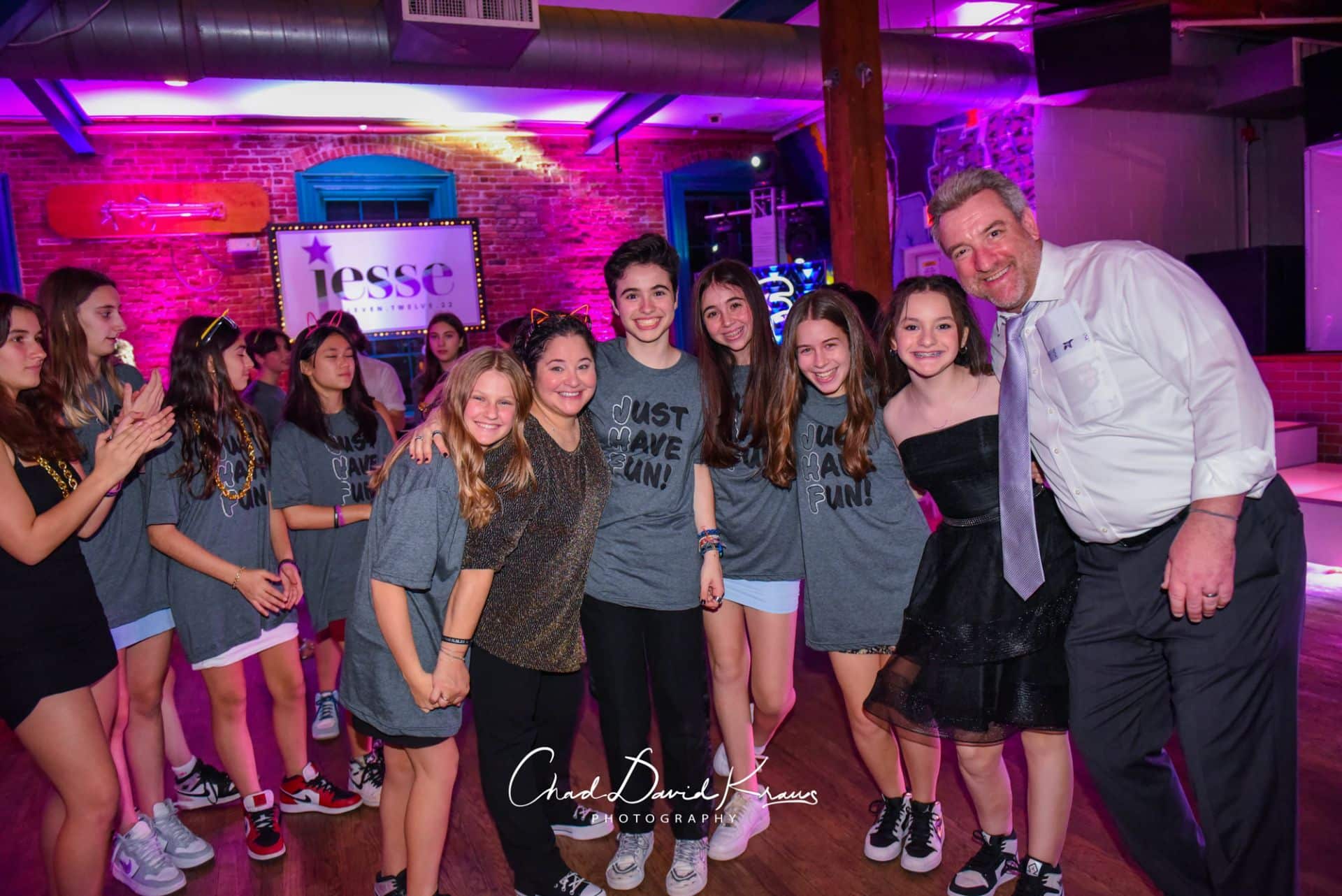 Custom Dance Floor Tees with Logo for Bat Mitzvah Giveaways