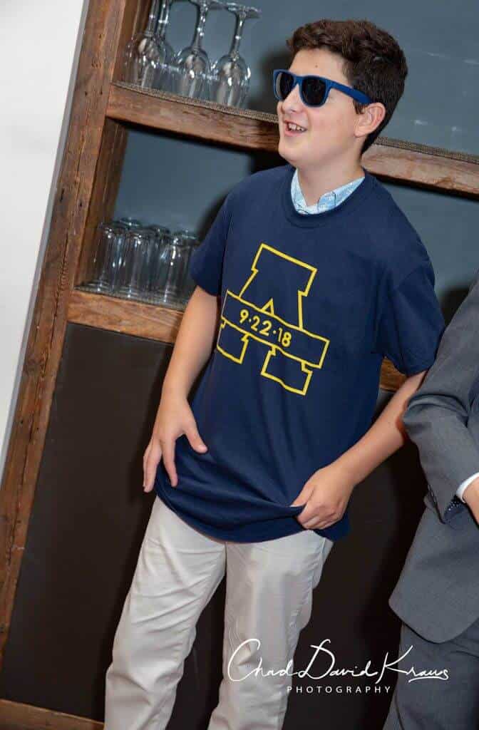 Custom Bar Mitzvah Swag Tees for Michigan Themed Bar Mitzvah
