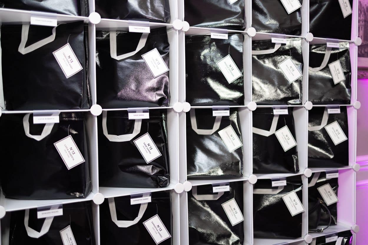 Swag Bags with Chanel Tags for a Chanel Theme Bat Mitzvah