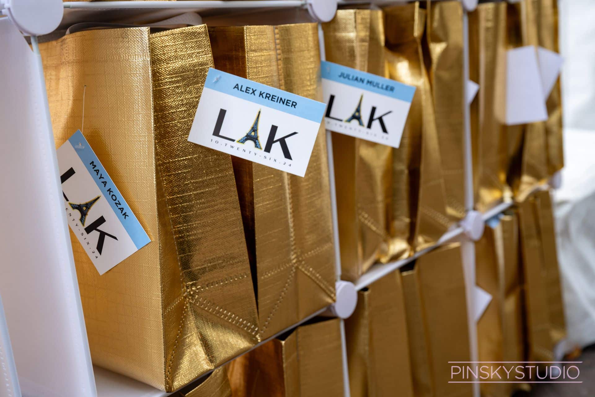 Gold Bag and Tag Cubbies