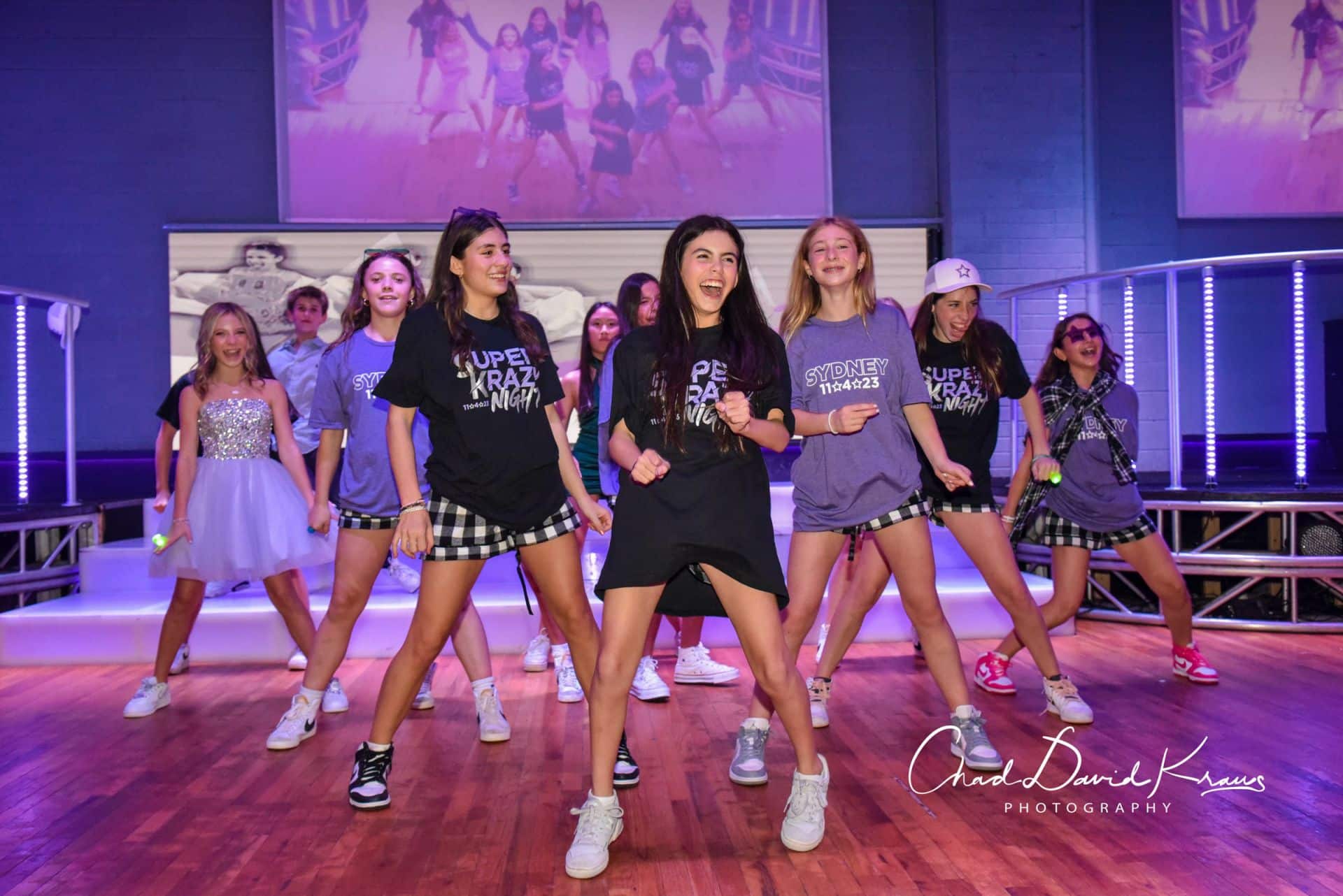 Custom Bat Mitzvah Logo Tees for Dance Floor Giveaways
