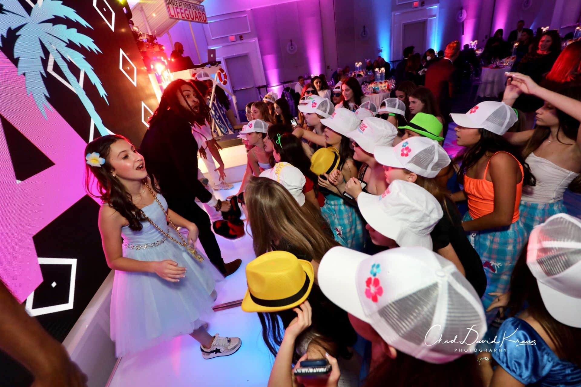 Custom Trucker Hats for Beach Themed Bat Mitzvah Giveaways