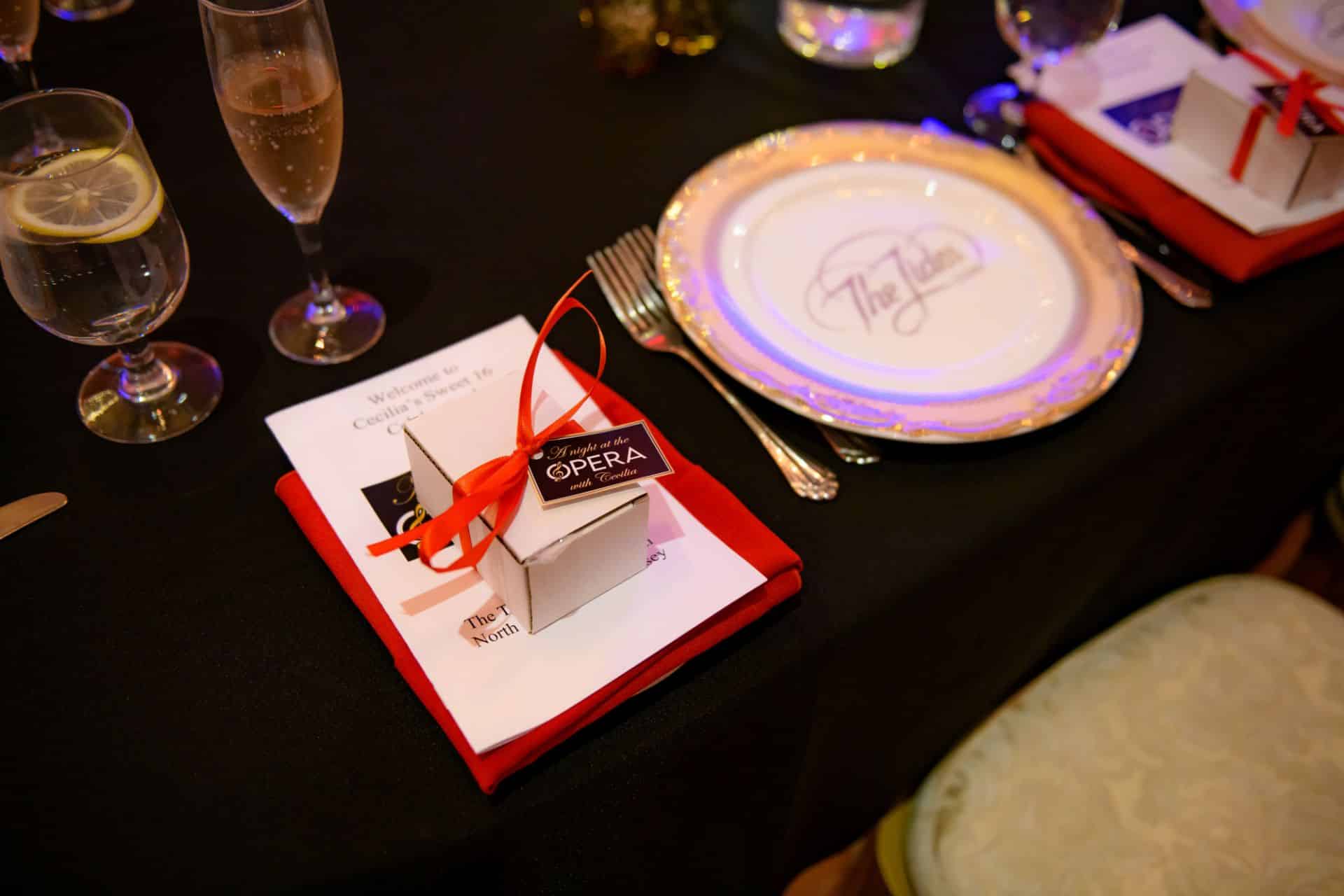 Custom Favor Tags for Opera Themed Sweet Sixteen