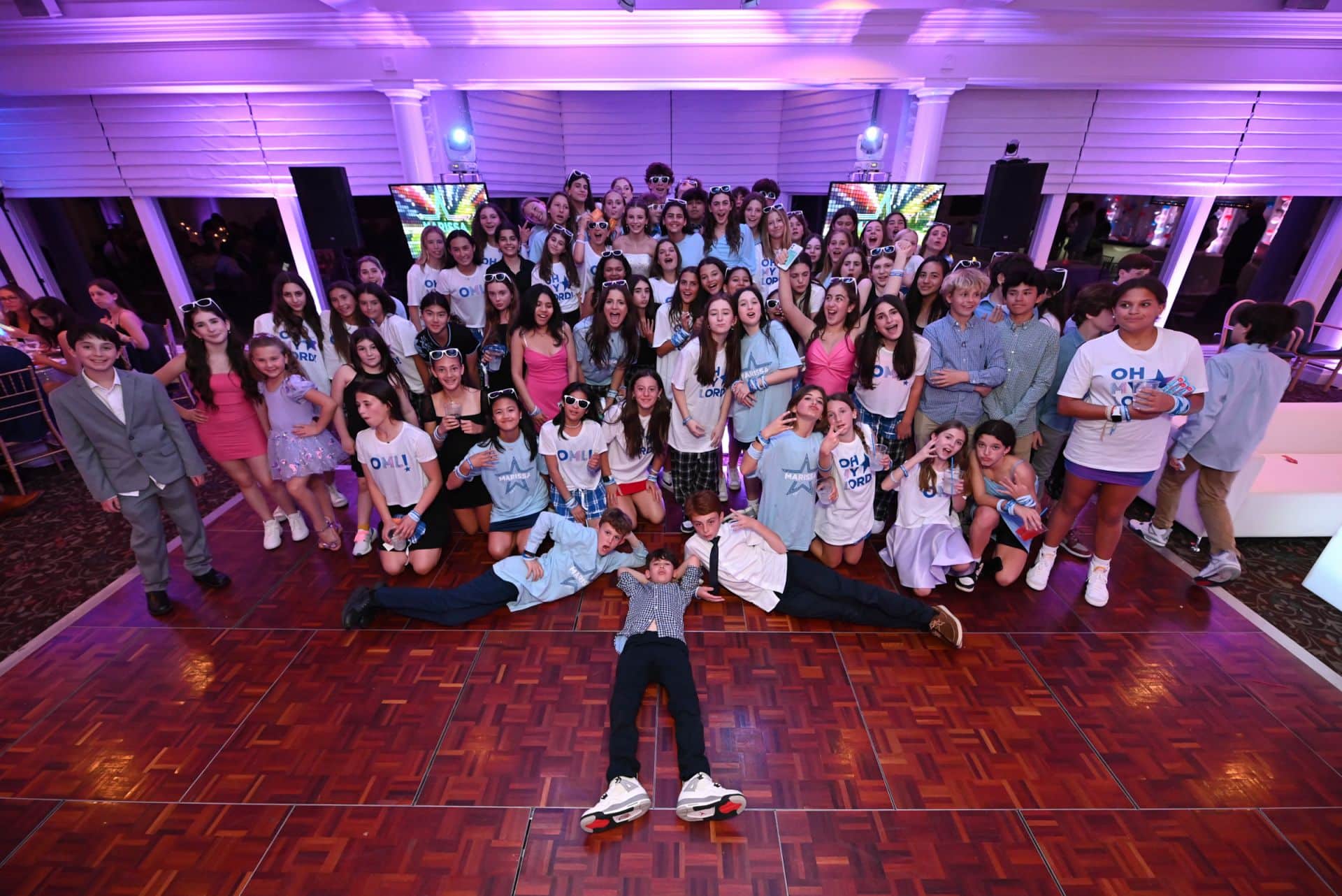 Custom Bat Mitzvah Logo Tees for Dance Floor Giveaways