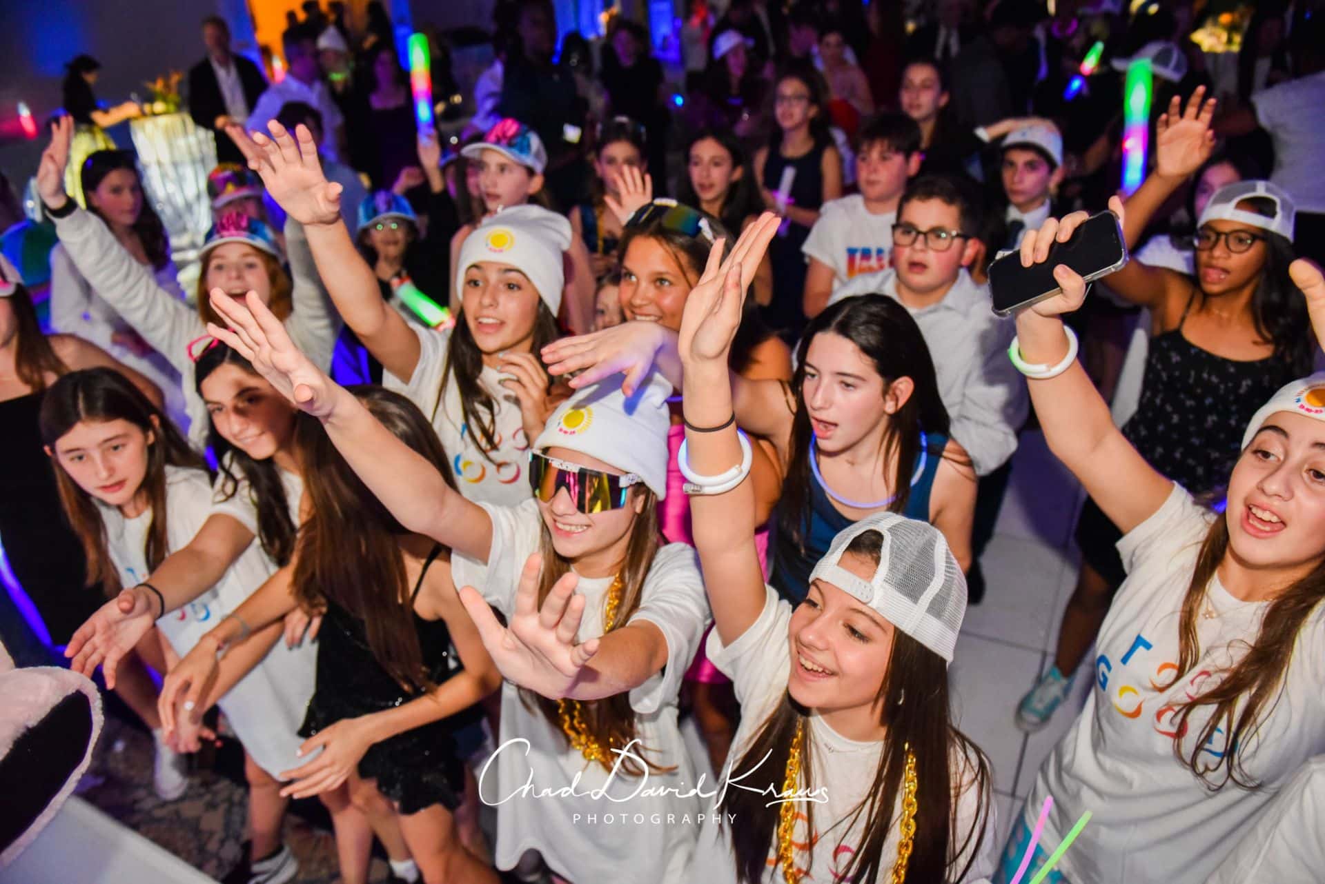Custom Dance Floor Swag for Beach Themed Bat Mitzvah