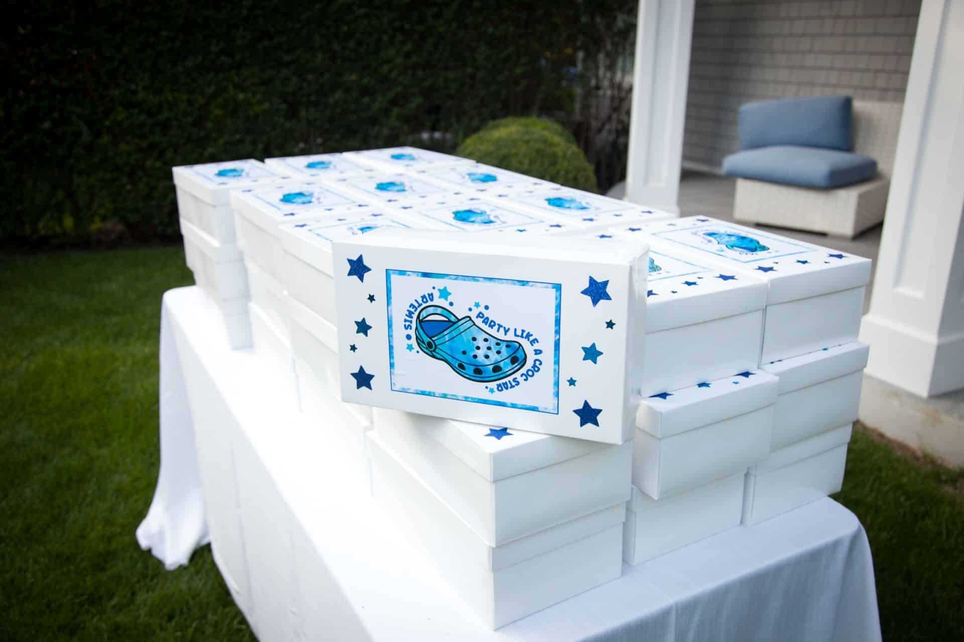 Custom Shoe Boxes for Crocs Party Favors