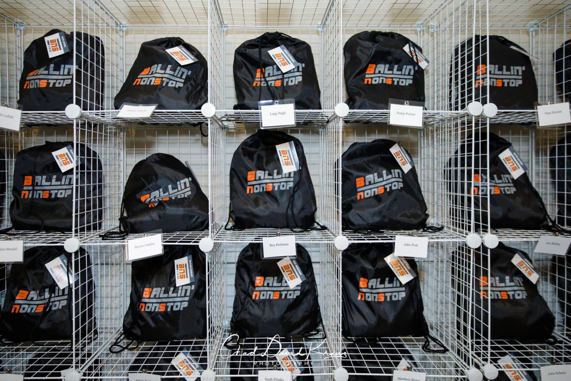 Sports Themed Drawstring Bags with Custom Logo Tags