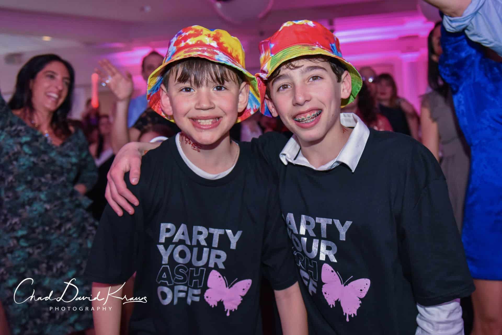 Custom T-shirt Swag with Slogan for Butterfly Themed Bat Mitzvah