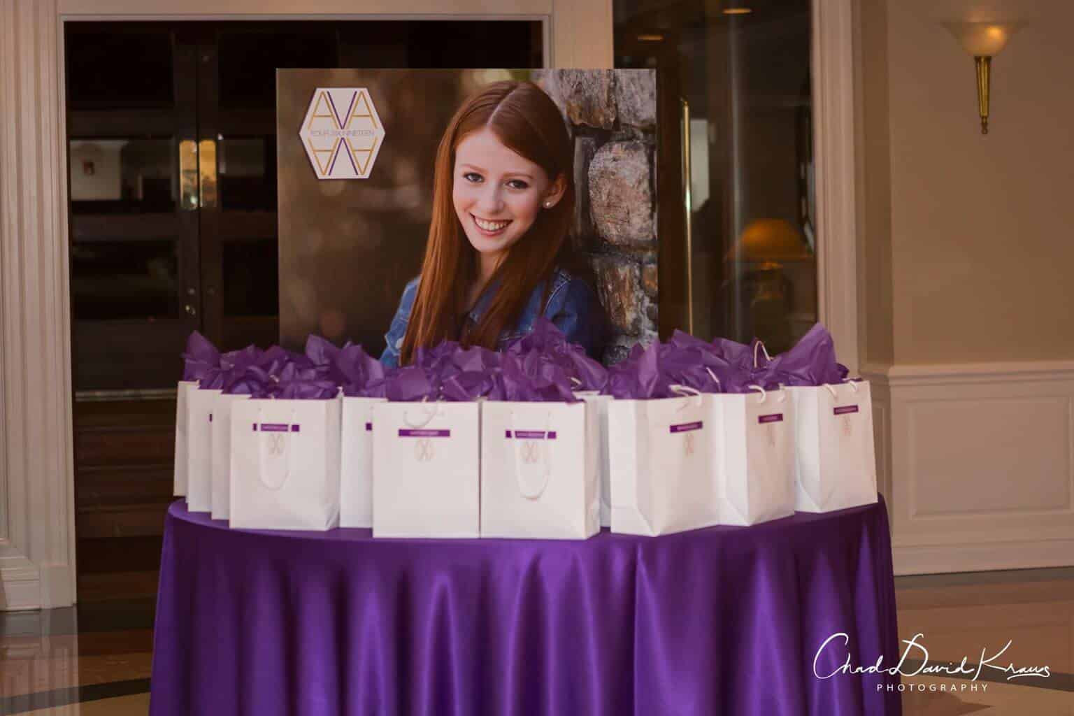 Party Favor Bags with Custom Logo Stickers and Tissue Paper