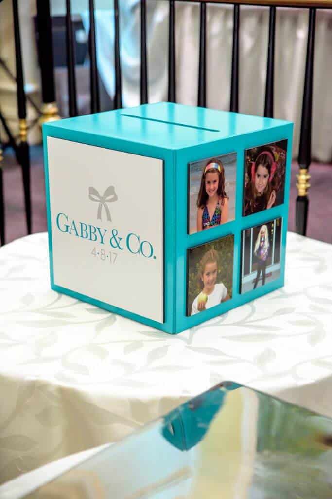 Tiffany and Co. Themed Gift Box with Custom Logo & Photos