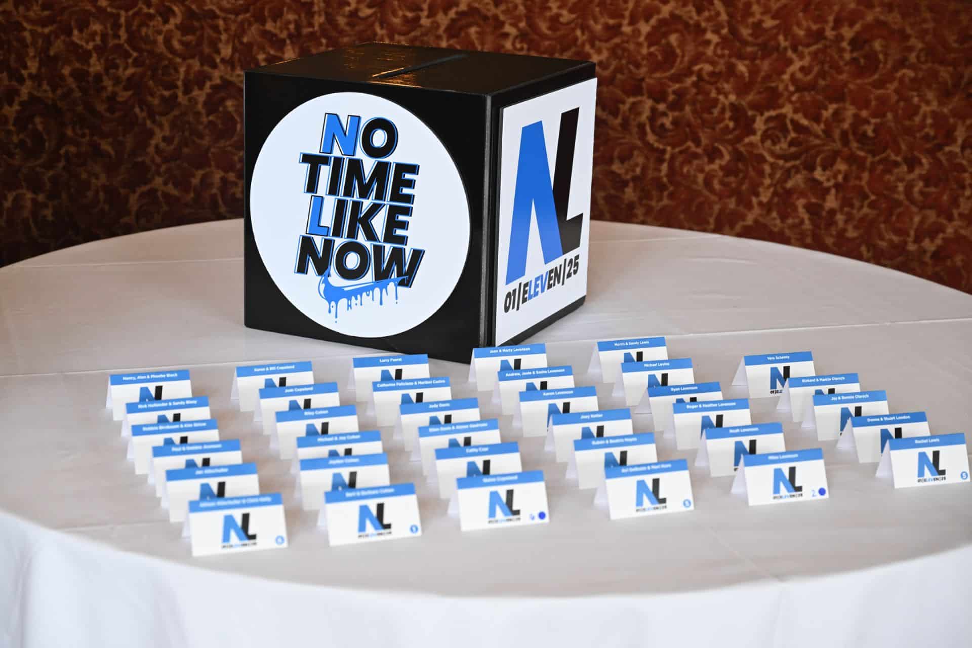Custom Logo Gift Box with Place Cards for a Bar Mitzvah