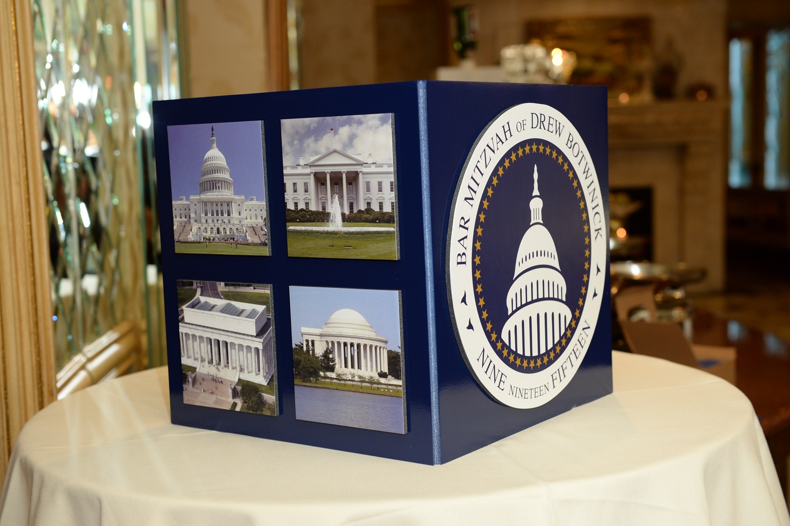 Presidents Themed Bar Mitzvah Gift Box with Custom Logo and Photos