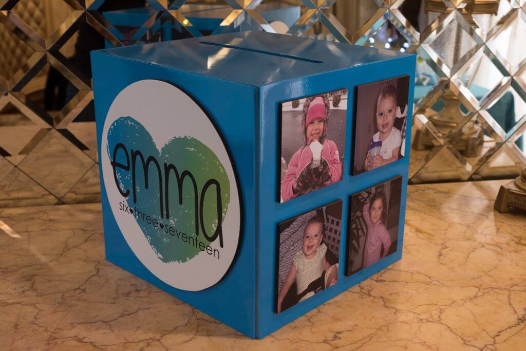 Water Color Themed Bat Mitzvah Gift Box with Custom Logo and Photos