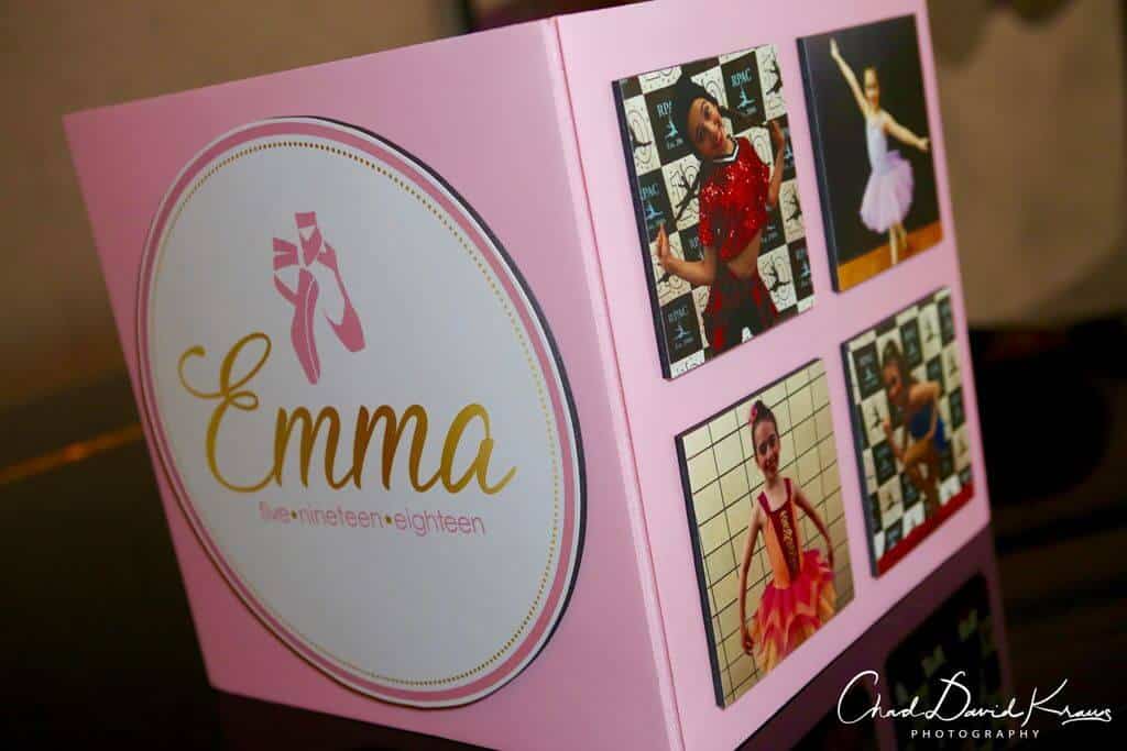 Dance Themed Bat Mitzvah Gift Box with Custom Logo and Photos