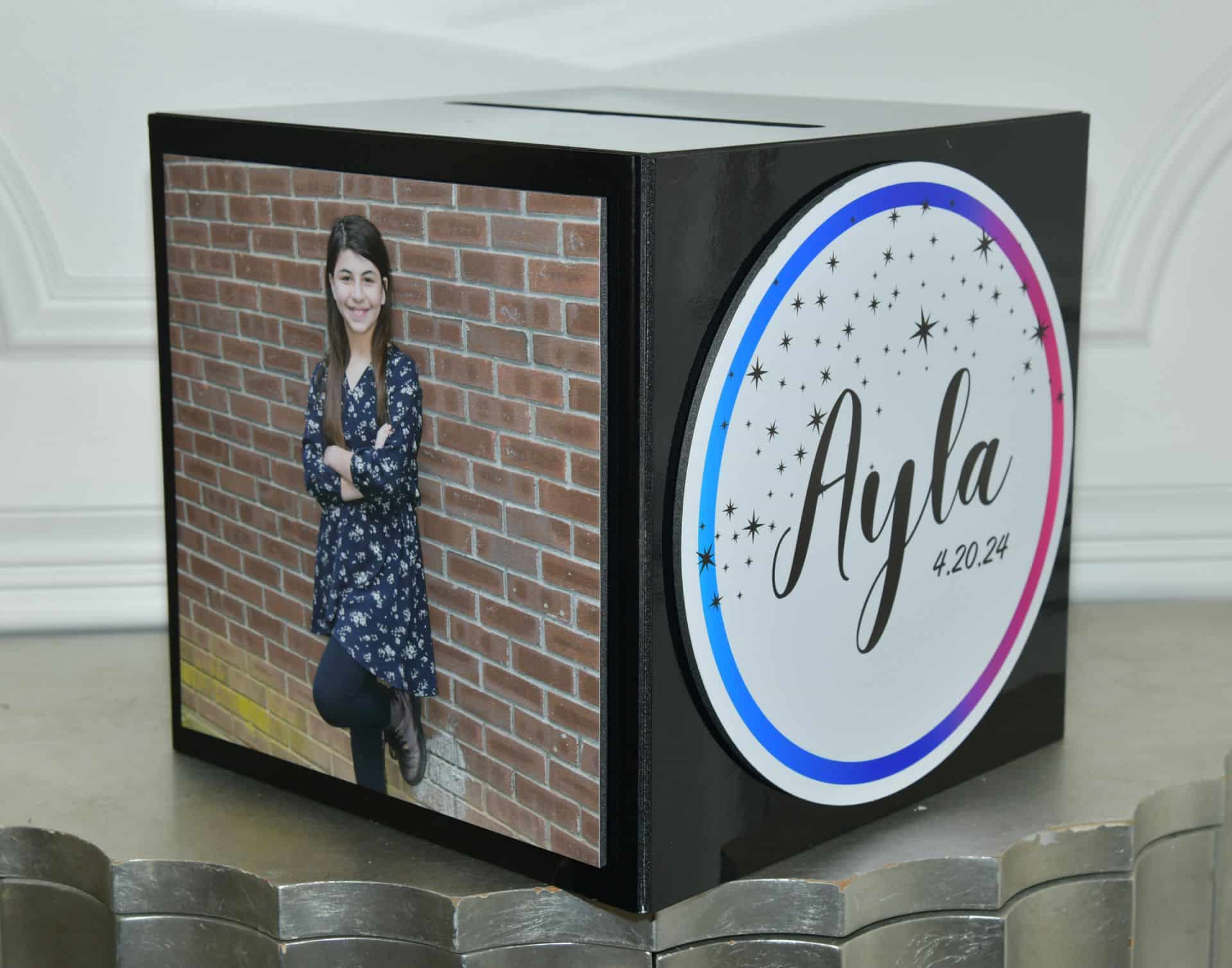 Galaxy Themed Gift Box with Photo and Custom Logo