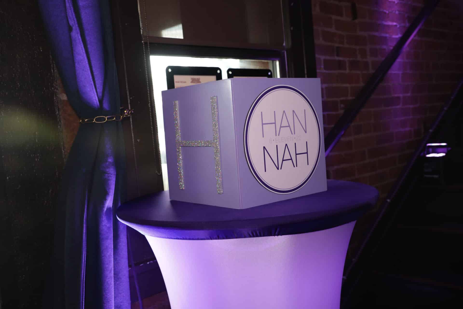 Lavender Gift Box with Custom Logo and Glittered Initial