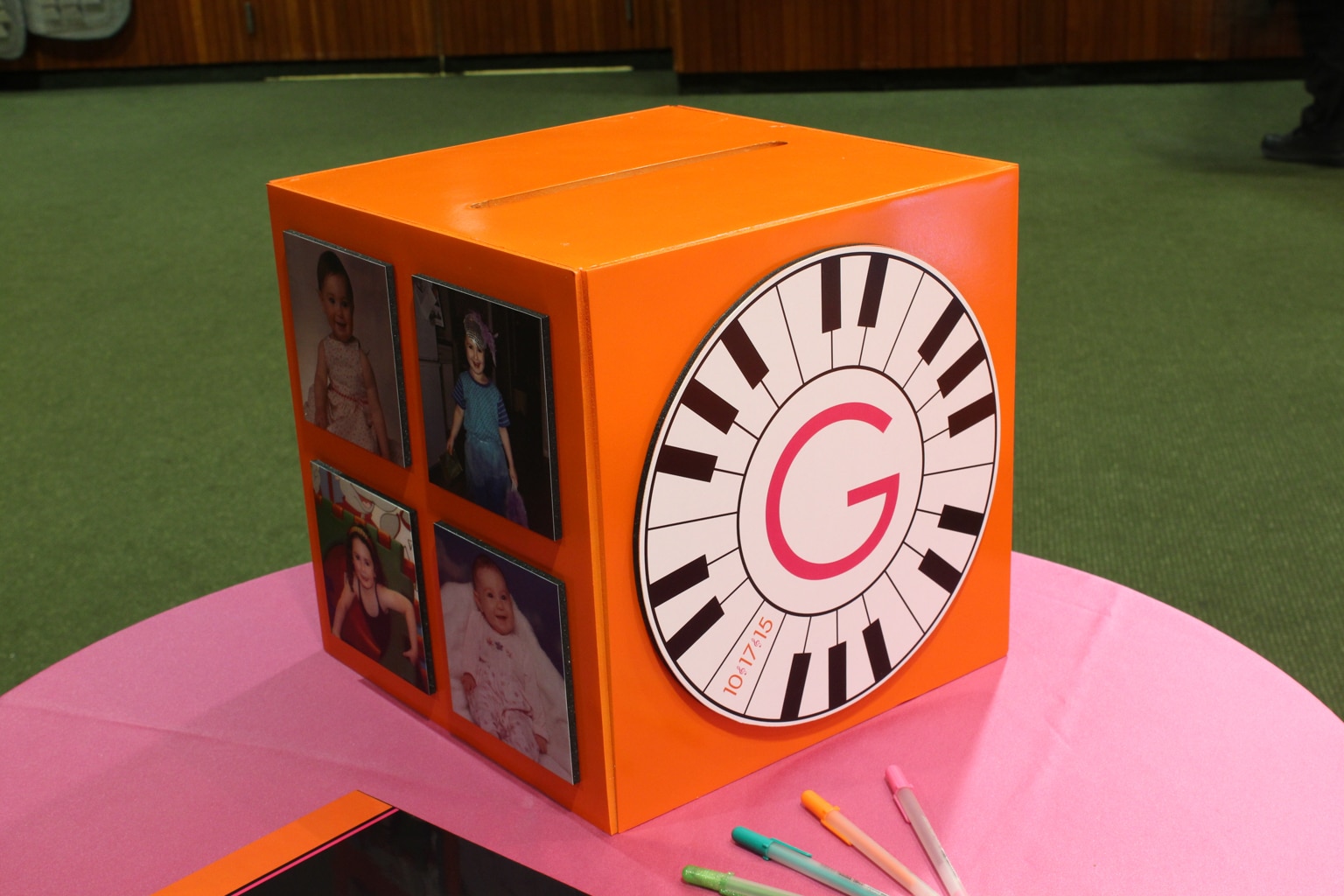 Music Themed Bat Mitzvah Gift Box with Custom Logo and Photos