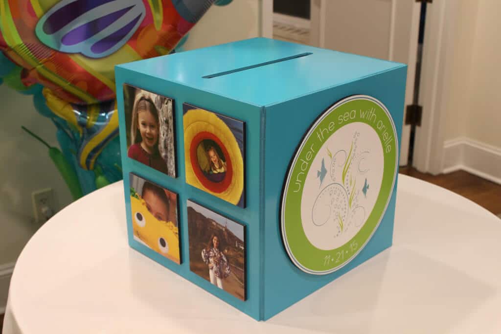 Underwater Themed Bat Mitzvah Gift Box with Custom Logo and Photos