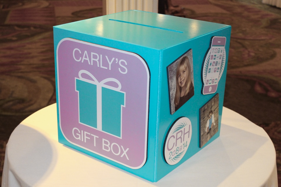 iPhone Themed Bat Mitzvah Gift Box with Custom Logo and Photos